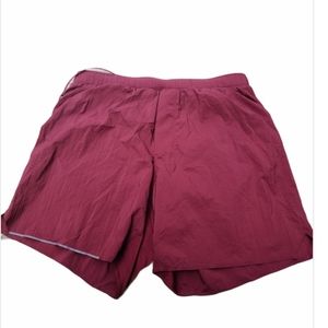 Lululemon men's surge running short maroon XS burgundy